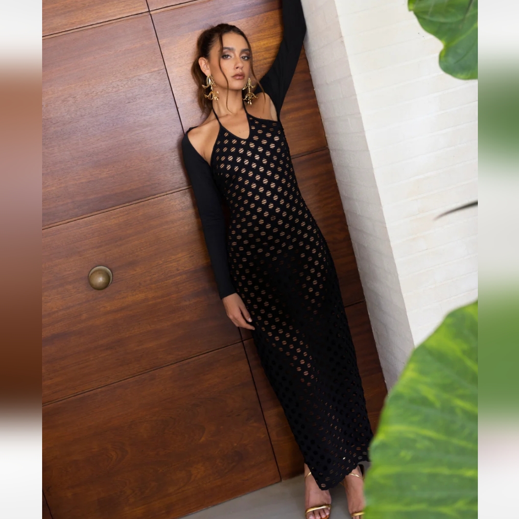 Amylynn Crochet Dress W/Shrug